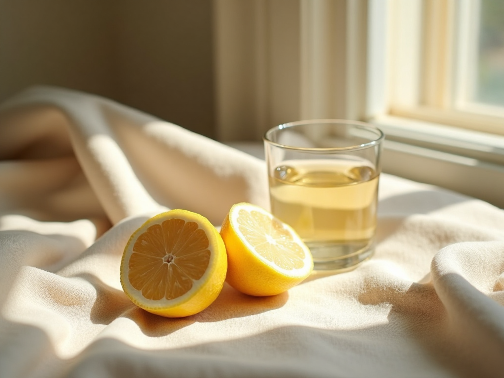 Lemon and water in soft morning window light — The Three-Ingredient Morning Ritual