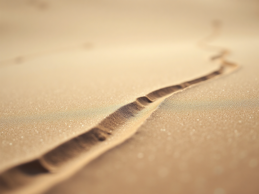A single line drawn through pale sand — The Practice Break at Work